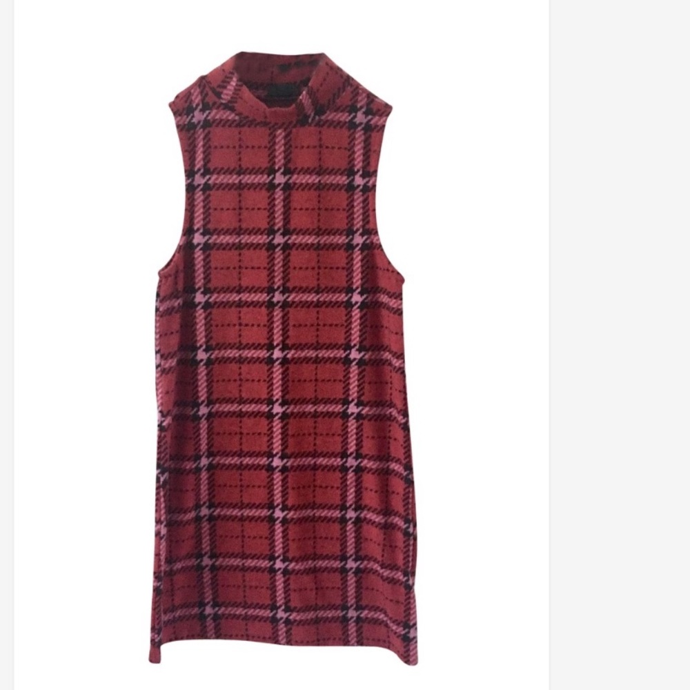 Topshop plaid short sleeve dress size 12